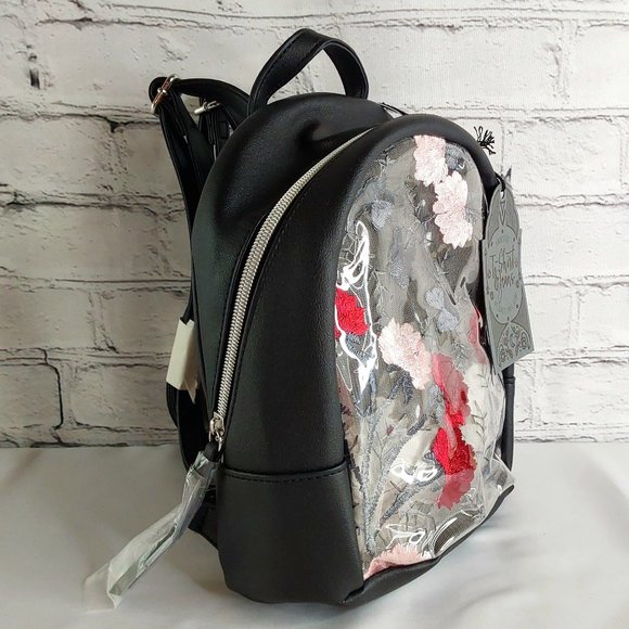 \'T~SHIRT & JEANS\' \'KIKO LACIE\' FLORAL EMBROIDER CLEAR MIDI BACKPACK main image 10